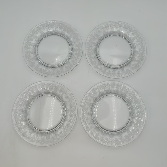 Vesta Clear Luncheon Plate by Glastonbury Lotus- set of 4 - Picture 11 of 16